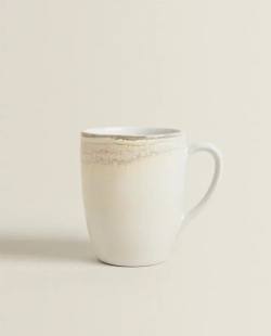 ZARA HOME КЕРАМИЧЕСКАЯ КРУЖКА, ЭКРЮ
