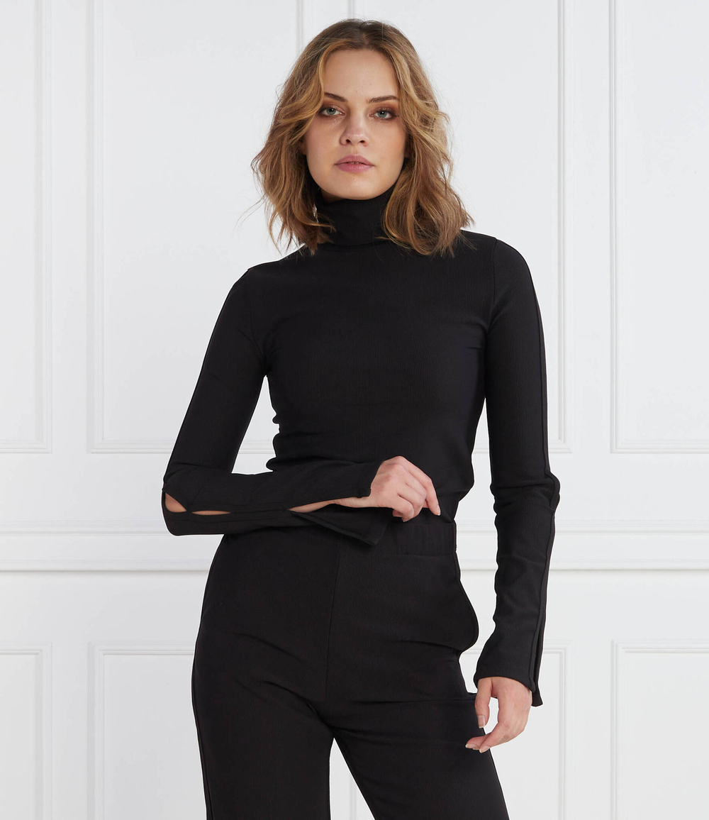 Гольф TAB SPLIT RIB MOCK NECK CALVIN KLEIN JEANS - черный(J20J222014)