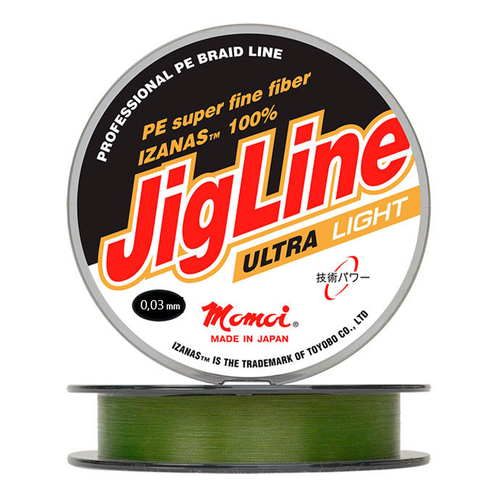 Шнур JigLine Ultra Light 0,03 мм., 1,6 кг, 100 м, хаки