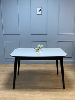 Стол KENNER 1200M венге/стекло белое глянец