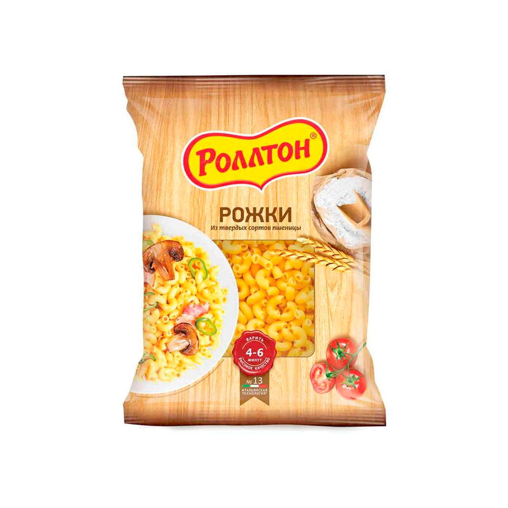 РОЛЛТОН мак.Рожки 400гр 1/16