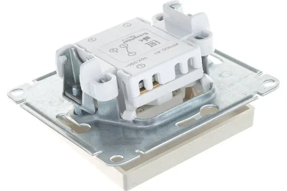 Выключатель Systeme Electric ATLASDESIGN 1-клавишный проходной шампань 38162