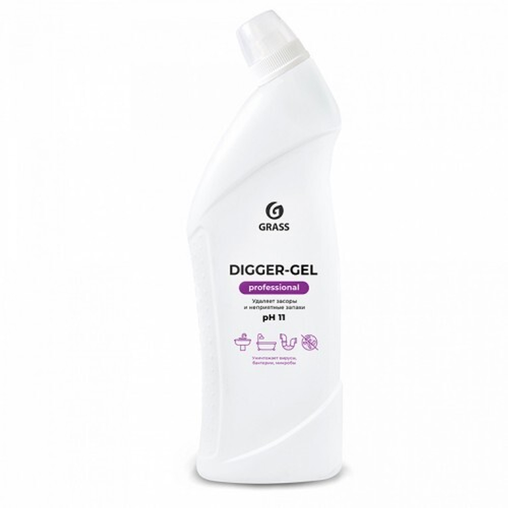 GraSS Средство щелочное для прочистки канализационных труб Digger-gel Professional 1л