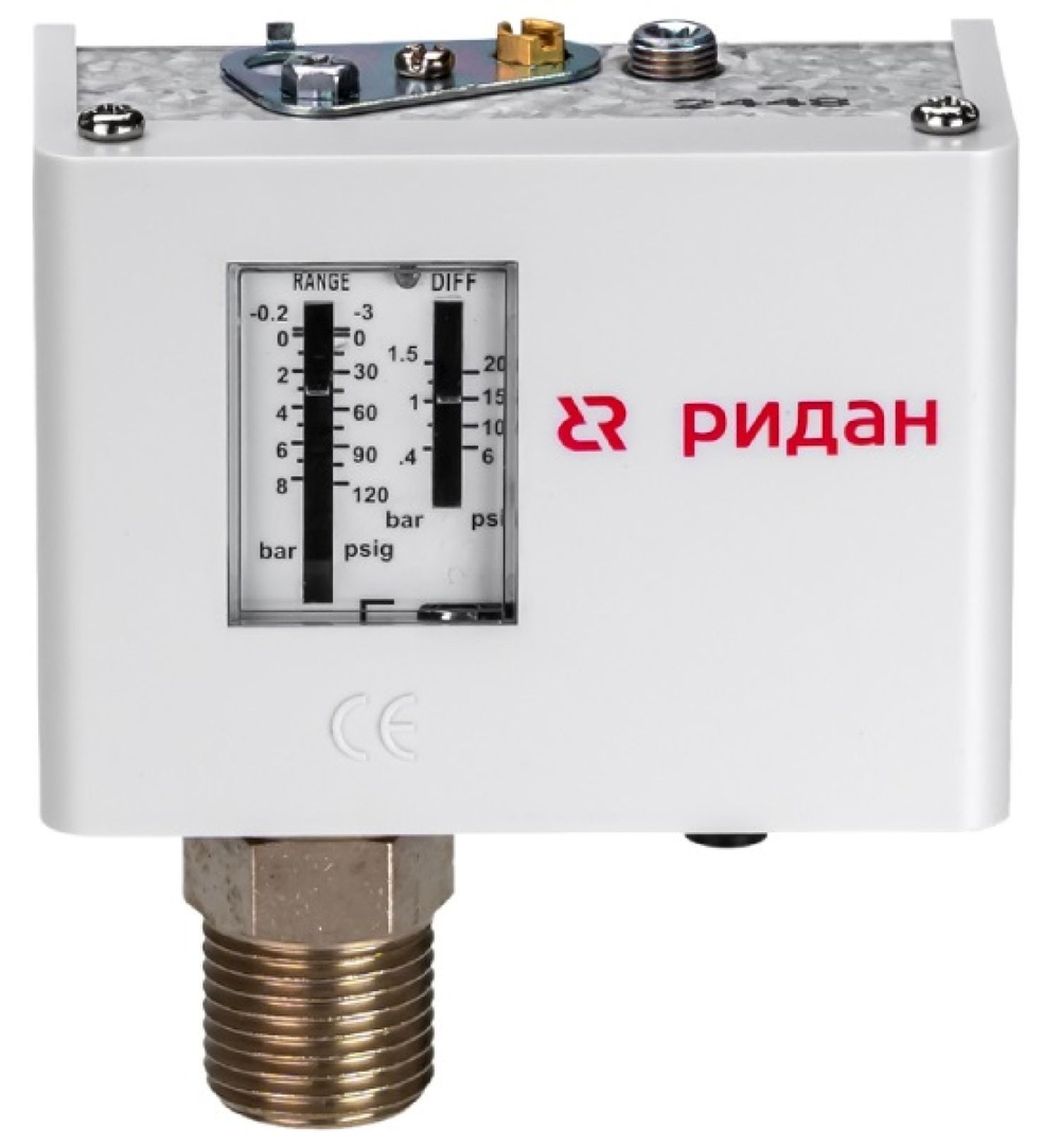 Реле давления Ридан 060-132466R, KPI 35R G1/2'' HP (0,2-7,5 бар, 0,7-4,0 бар, автоматический сброс)