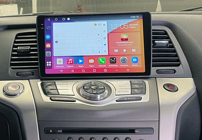 Магнитола для Nissan Murano Z51 2008-2015 - FarCar S400-TS18 монитор 9.5" QLED на Android 14, CarPlay, 4G SIM-слот