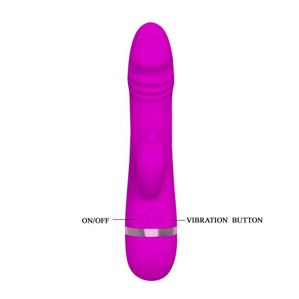 Вибратор Pretty Love David - 18,5 см. (Цвет: фиолетовый)