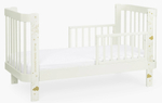 Детская кроватка-трансформер Happy baby Mommy Love в комплекте с расширением 160х70 milky