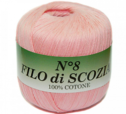 Пряжа Filo Di Scozia №8 50г, 340м, 100%мерсеризованный хлопок (цена за 1 шт)