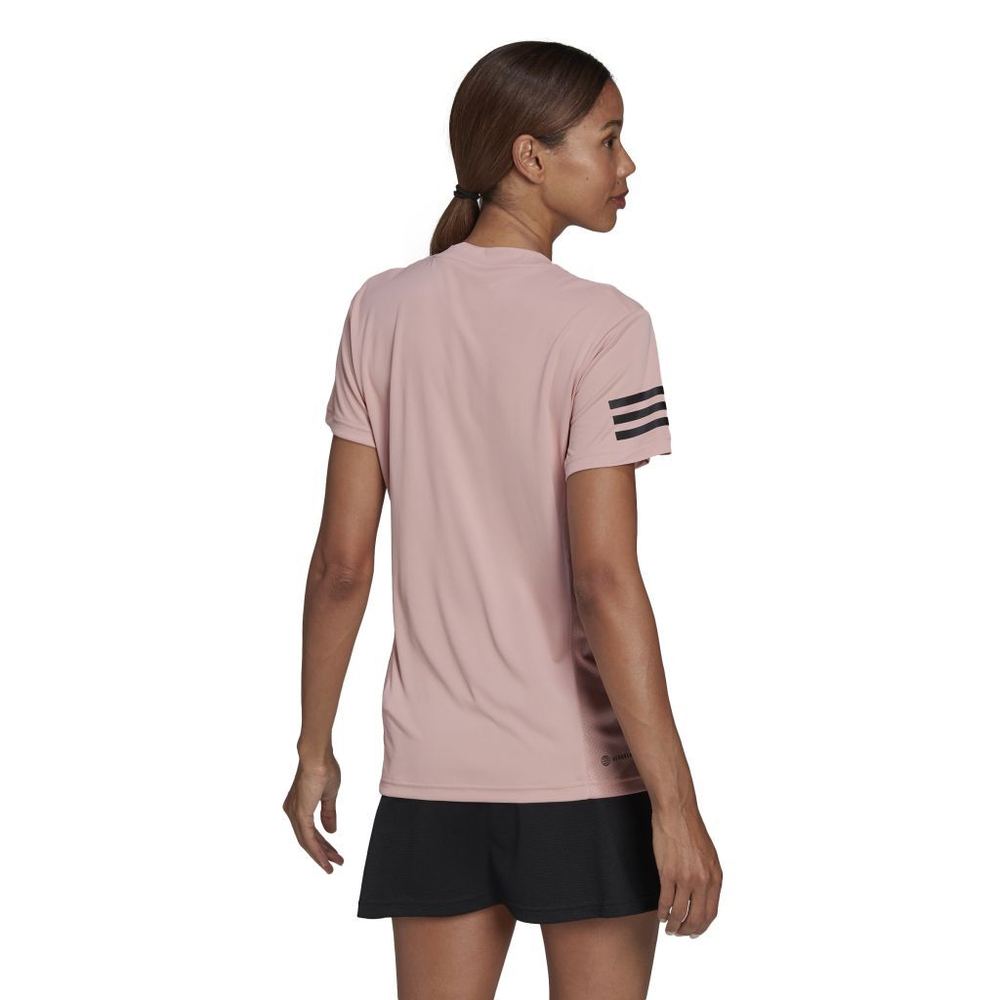 Женская футболка теннисная Adidas Women Club Tennis Tee - wonder mauve/black