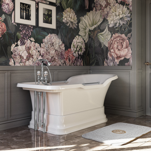 Ванна Migliore Impero Podium 25812  180x87хH76 см. белая, подиум белый хром