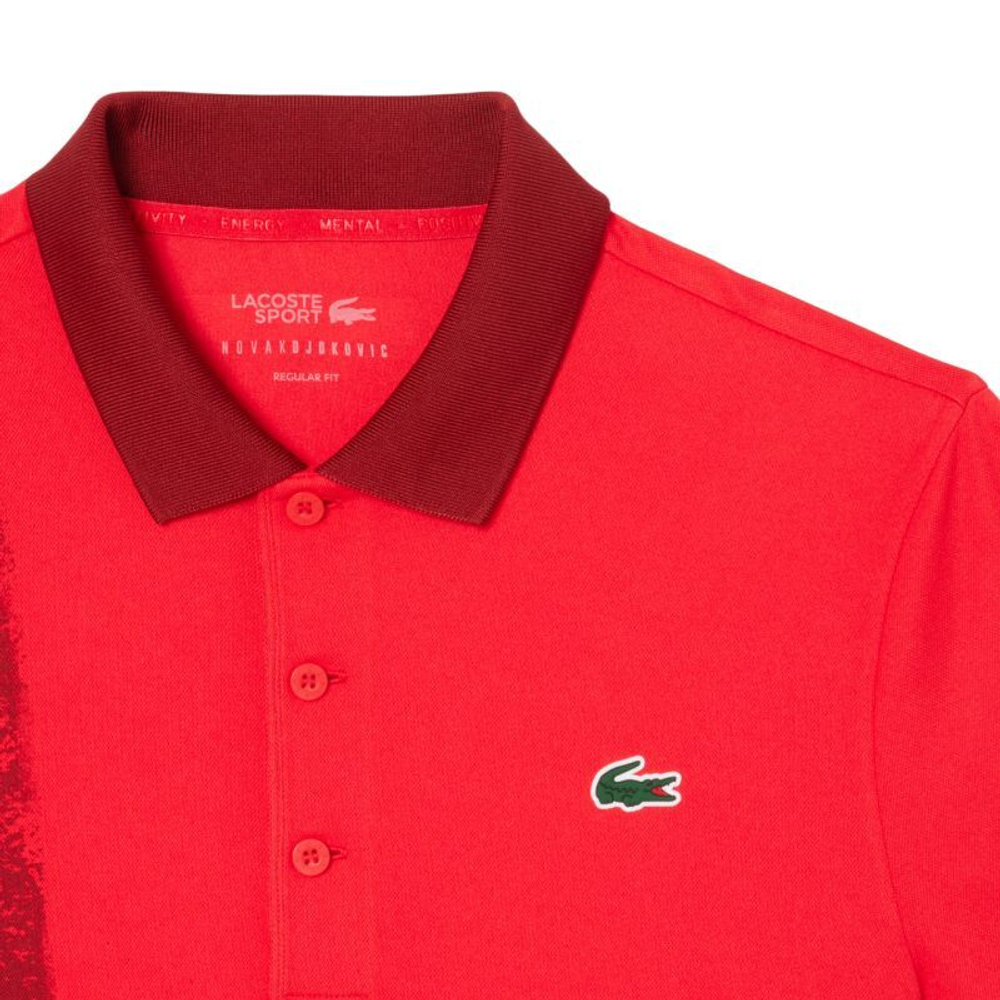 Мужское теннисное поло Lacoste Tennis x Novak Djokovic Shirt - красный