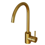 Смеситель для кухни 35k MIXLINE МЛНС-0303З (MLSS-0303G) трубчатый излив, п/гайку ЗОЛОТО