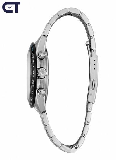 CASIO EFR-574DB-3AVUDF EDIFICE мужские наручные часы — стальной хронограф с зелёным циферблатом и чёрным IP-безелем