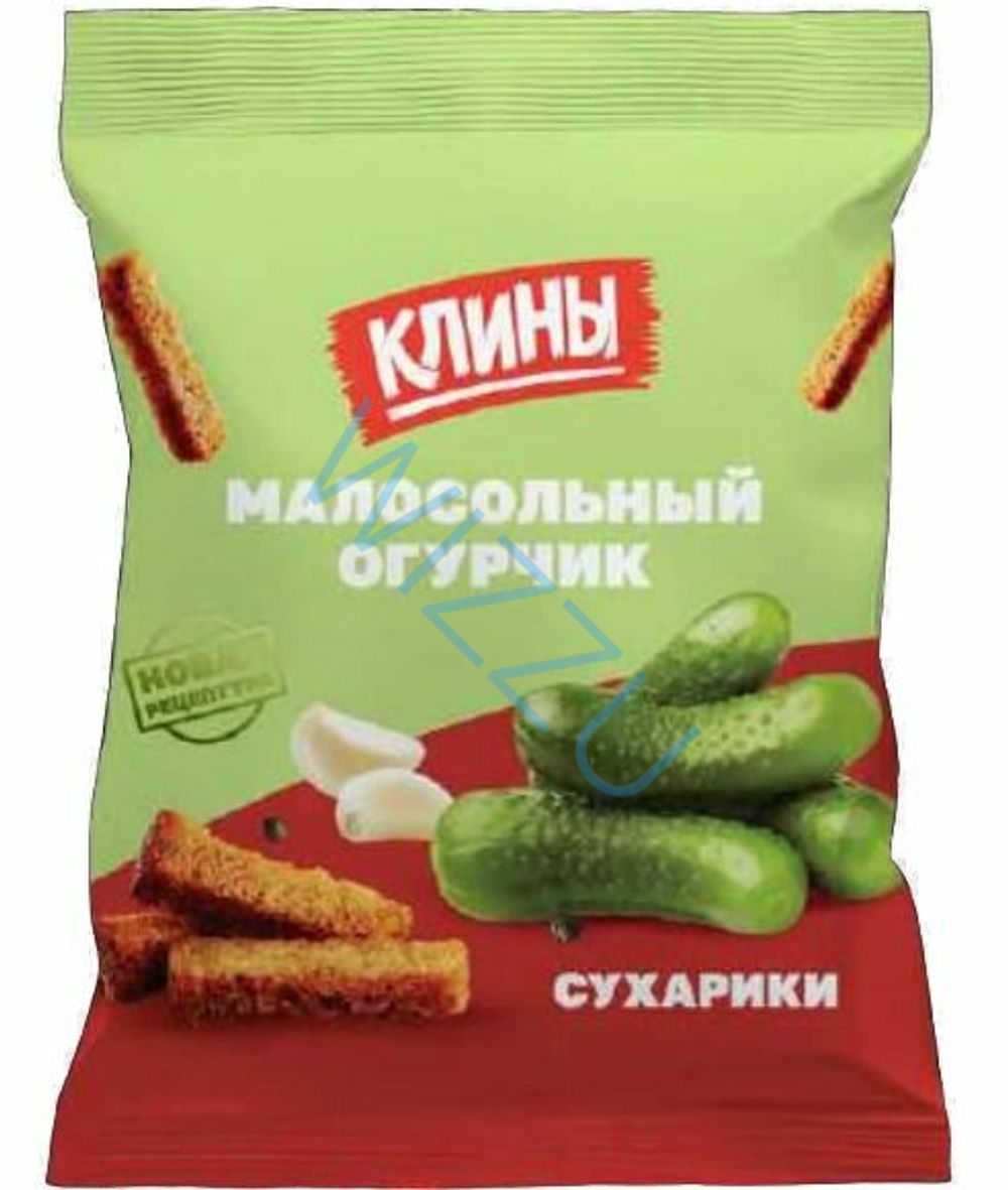 Сухарики "Клины" Малосольного Огурчика 100гр