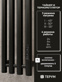 Полотенцесушитель Марко 4 90х18 черный