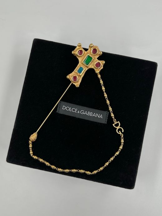 Брошь булавка Крест Dolce & Gabbana