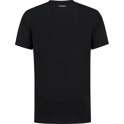 Мужская теннисная футболка K-Swiss Tac Hypercourt Logo Tee 2 - black/spicy orange