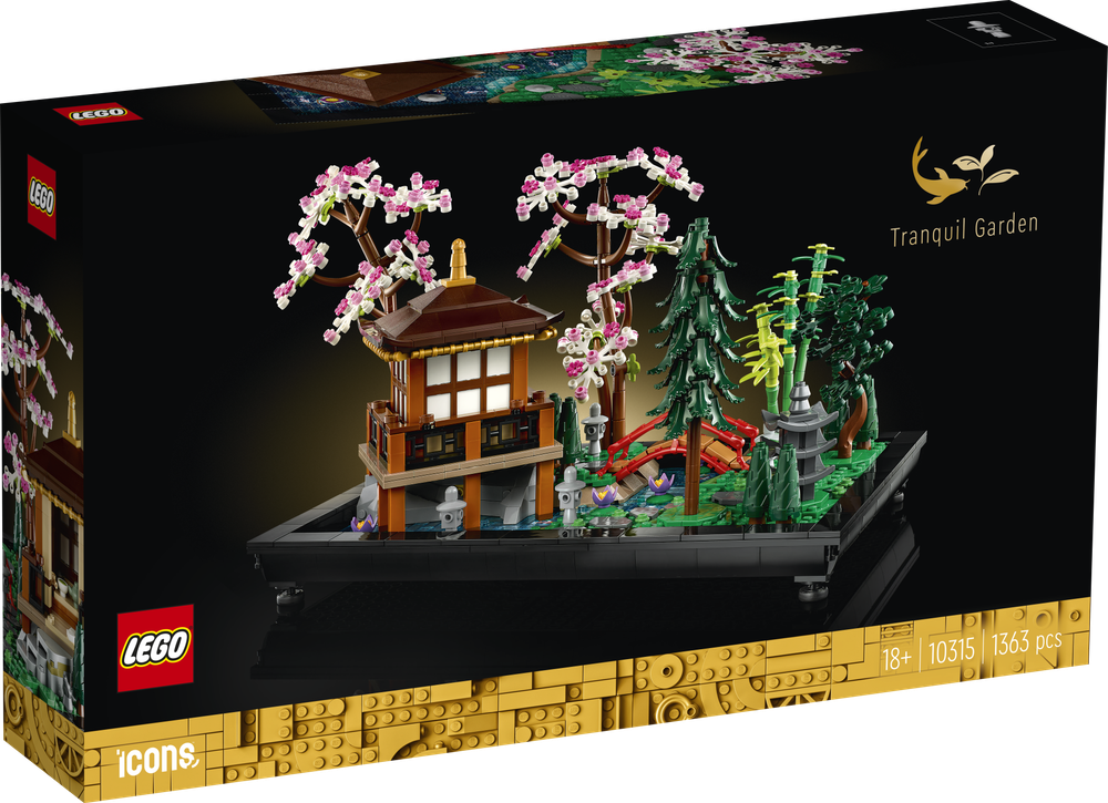 Конструктор Лего айконс Тихий сад 10315 | LEGO Icons Tranquil Garden коллекционная диорама в японском стиле 1363 дет 18+