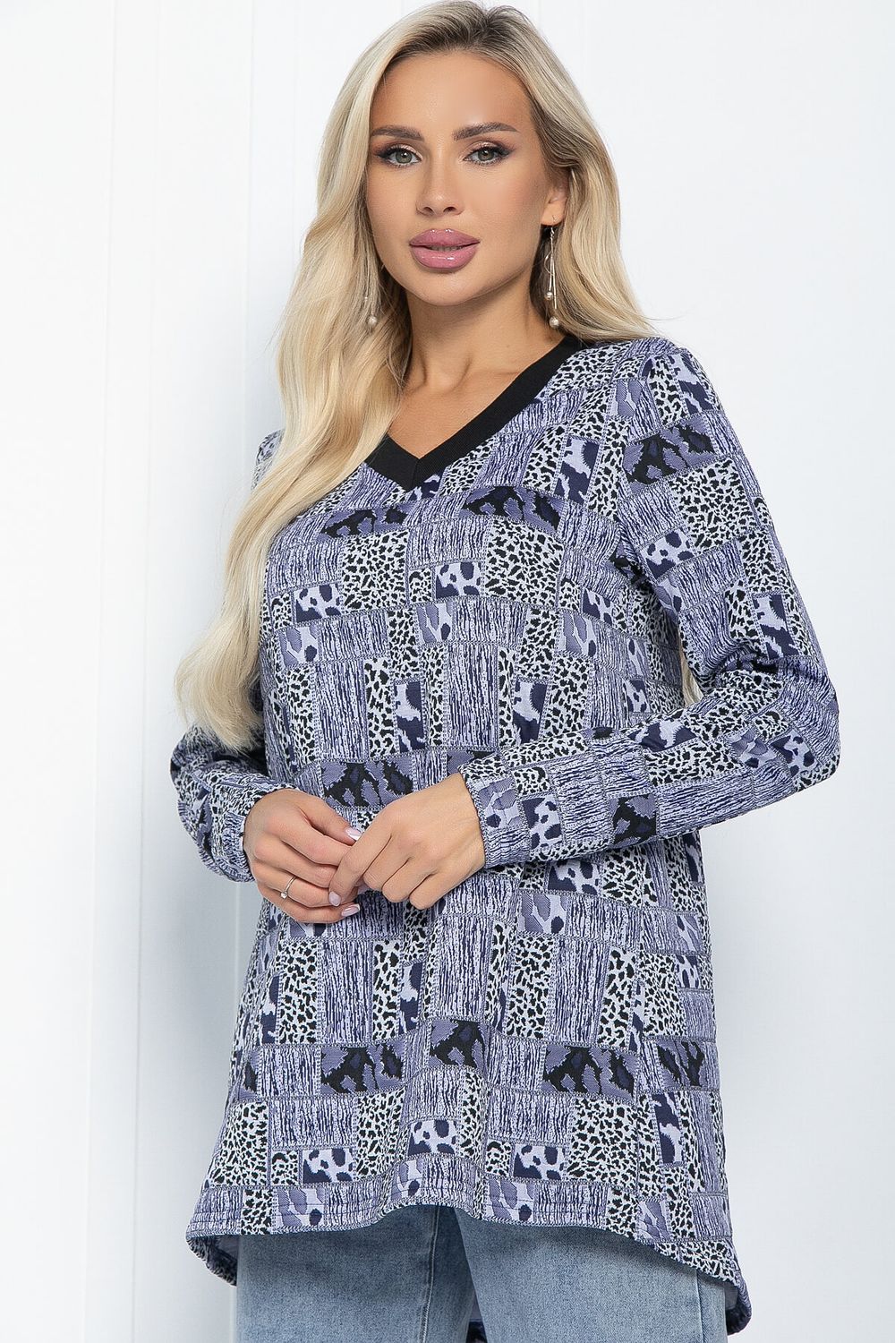 Блуза Фауна (синяя) Б11036 LT Collection