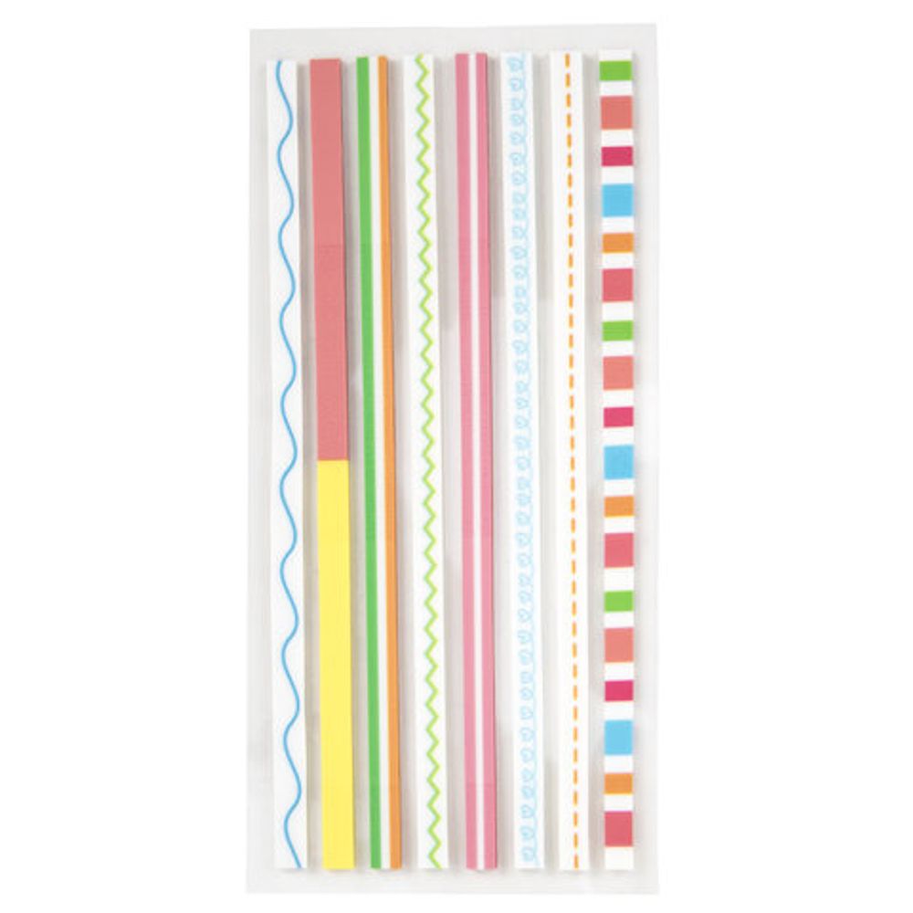 Закладки клейкие, выделители текста, BRAUBERG ULTRA PATTERN COLOR, 135х5 мм, 160 штук (8 цветов х 20 листов), 116687