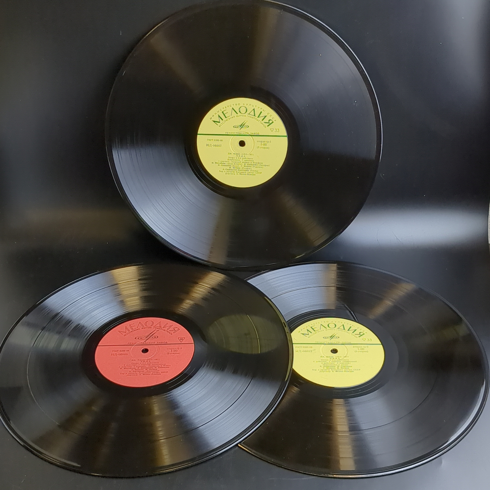 3 LP - box. Дж. Верди - Аида. Опера в 4 действиях. 3 Виниловые пластинки в боксе 12 дюймов. Мелодия СССР 1970 год.