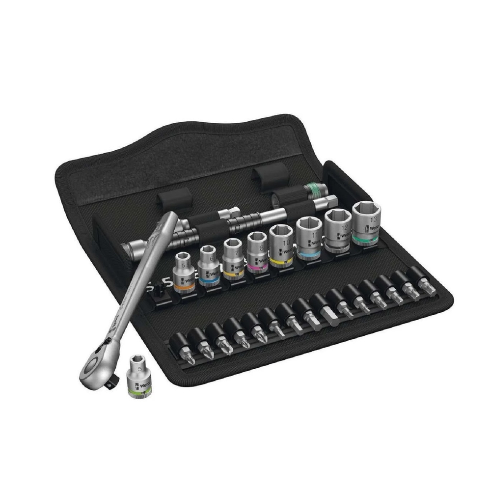 Набор 28 предметов 8100 SA 8 Zyklop Metal Switch с трещоткой, реверс, 1 / 4 дюйм WERA WE-004018