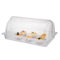Поднос для выкладки 53*32,5*23,5 см пласт. с пласт. Roll-top крышкой SUNNEX