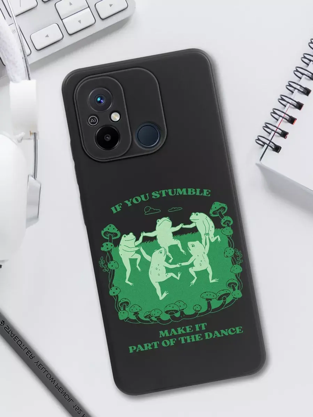Чехол для Xiaomi Redmi 12C и Poco C55 с принтом