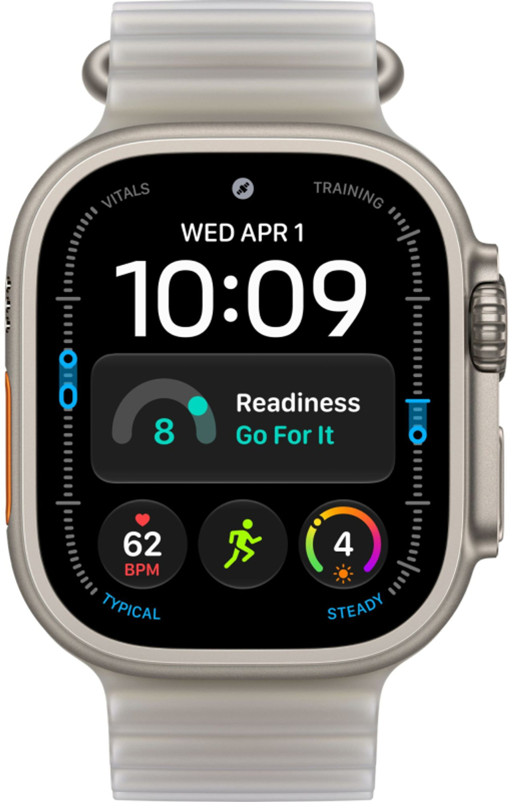 Умные часы Apple Watch Ultra 4 GPS+Cellular, 49 мм, Natural Titanium TransluGray Ocean Band