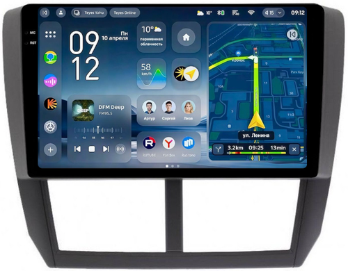Магнитола для Subaru Forester 3 SH 2008-2013, Impreza 3 GH,GE - Teyes CC4-PRO монитор 9.5" 2K QLED на Android 13, Быстрейшая, Snapdragon 778G, ИИ, CarPlay, DSP, 4G SIM-слот