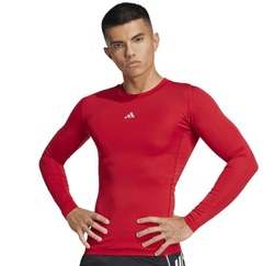 Теннисная футболка Adidas Techfit Aeroready Long Sleeve - red