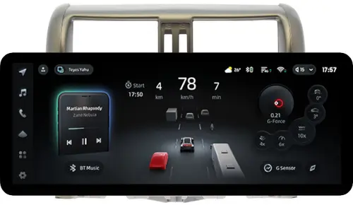 Магнитола для Toyota Land Cruiser Prado 150 2009-2013 (рамка бронза) - Teyes CC4PRO монитор 12.3" 2K QLED + рамка 9, Android 13, Быстрейшая, Snapdragon 778G, ИИ, CarPlay, DSP, 4G SIM-слот