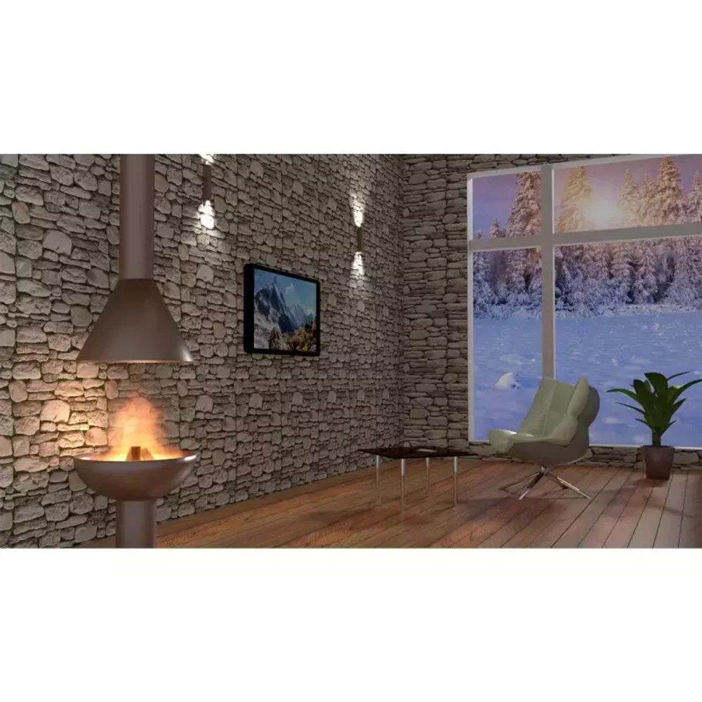 Панель ПВХ ВЕК фотопечать 3D матовая Каменный грот фон 2700х500 мм