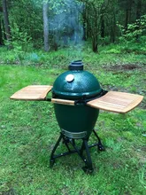 Керамический гриль Big Green Egg L Large (большой), 46 см, ножки с рукояткой, столики