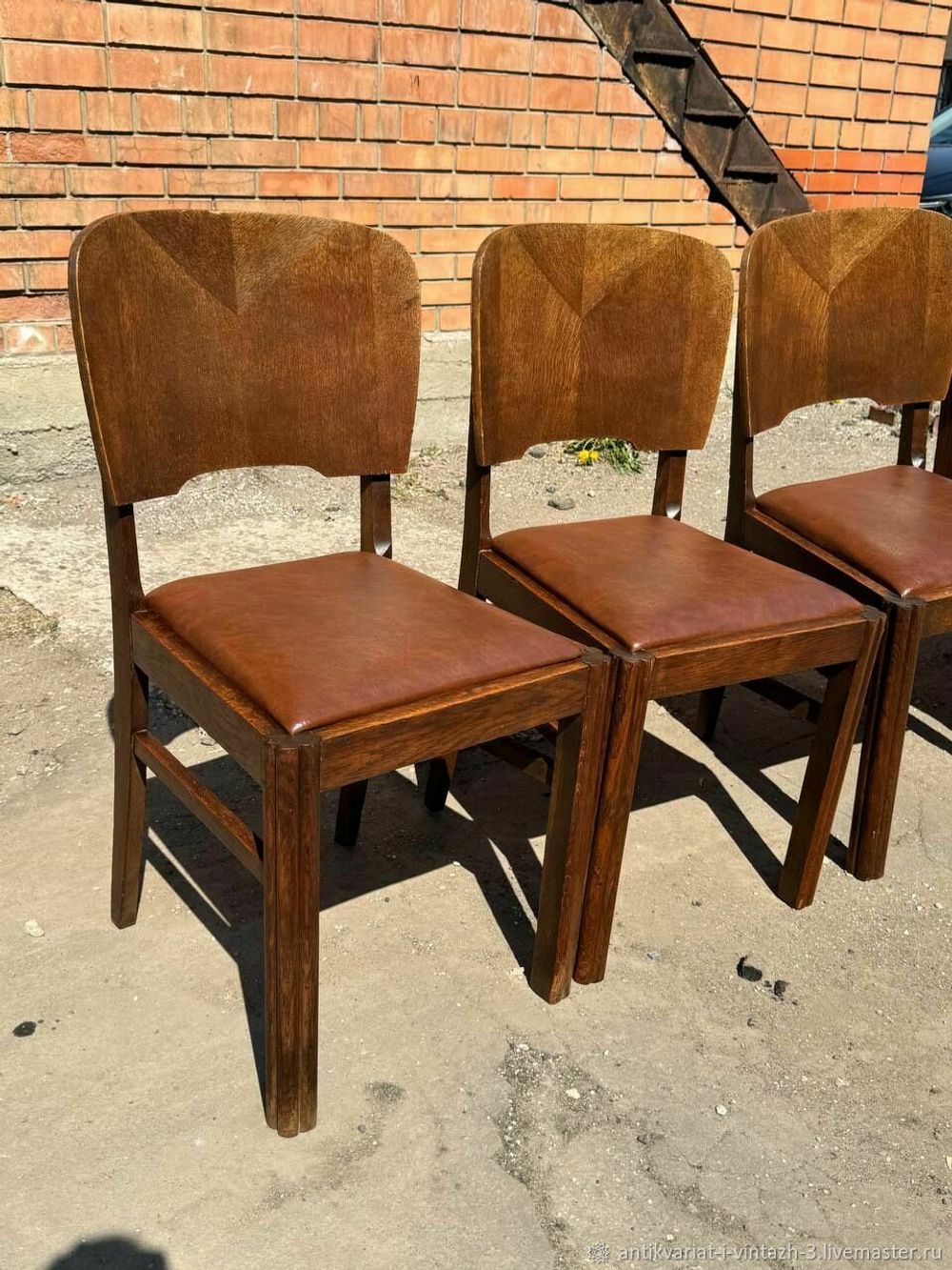 Стулья с кожей 5 шт