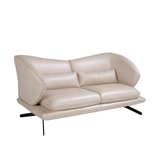 Диван 2-х местный 6145/KF2157-2P-M5652 Angel Cerda кожаный с декоративными подушками