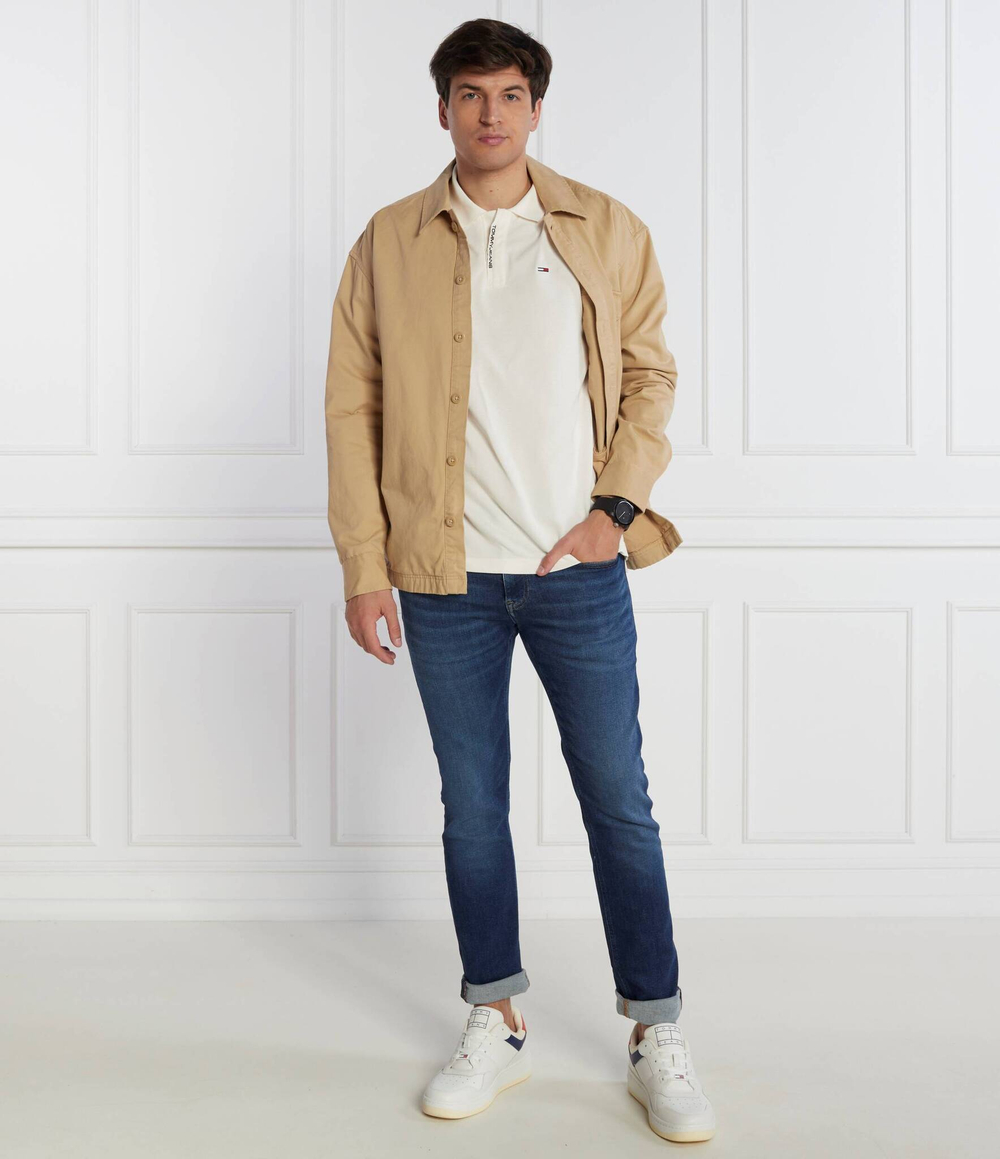 Поло BRANDED PLACKET Tommy Jeans - кремовый (DM0DM17701)
