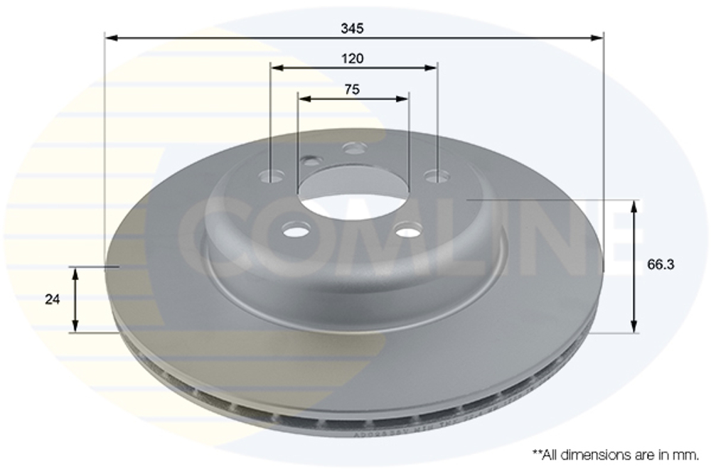 COMLINE - ADC2838V-CML - Brake Disc