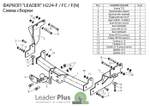 ТСУ для HYUNDAI SANTA FE (DM) 2012-2018/ KIA SORENTO 4 (XM FL) 2012-2018 H224-FC