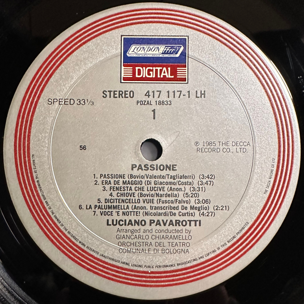 Pavarotti- Passione (США 1985г.)