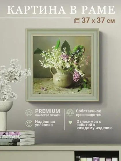 Картина на стену интерьерная на холсте 37*37 см