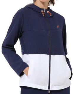Женская Кофта теннисная Australian Slam Jacket With Printed Hood - blu cosmo