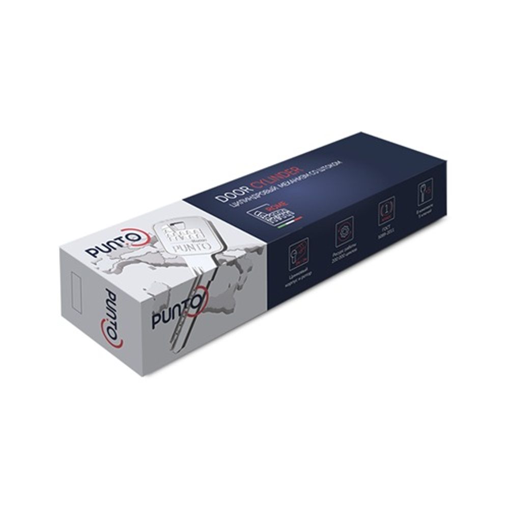 Цилиндровый механизм PUNTO Z300/90 mm (35+10+45) BL черный 5 кл. /63913/