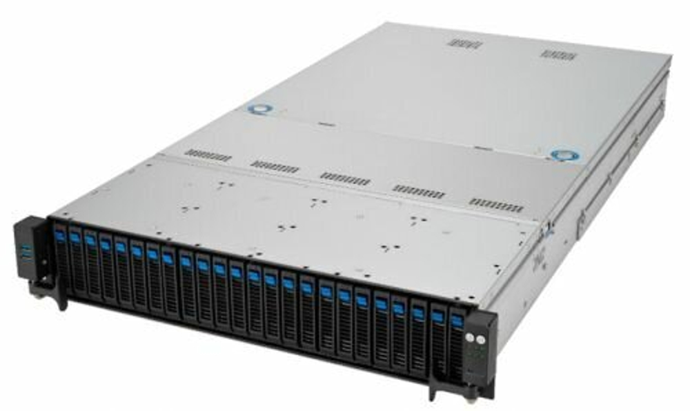 Серверная платформа 2U ASUS RS520A-E12-RS24U/1G/1.6kW/24NVMe/RH/OCP (SP5, 24*DDR5 (4800), 2*2.5 HS, 24*2.5 HS, 2*M.2, 5*PCIE, 2*Glan, Mlan, 2*1600W