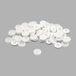 Пуговицы 4 прокола 18L=11 мм, пластик (Wht-01 белый), CB_M-57, 72 шт