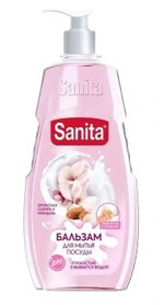 Бальзам для мытья посуды SANITA pure миндаль и японская сакура 450г