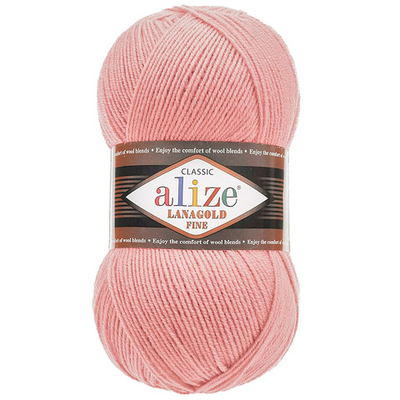 Пряжа Alize (Ализе) Lana Gold Fine / уп.5 мот. по 100 г, 390м, 161 пудра A
