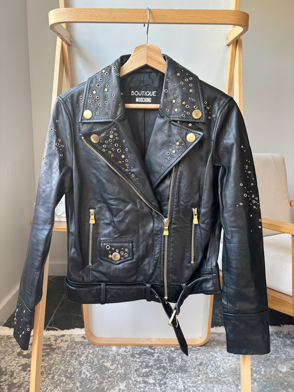 Кожаная куртка Moschino, S