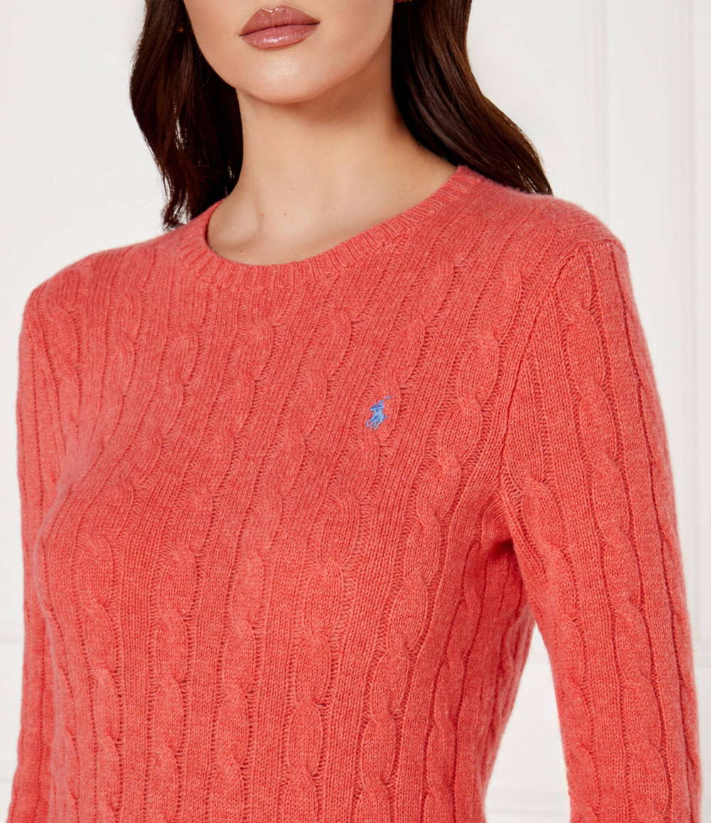 Шерстяной свитер JULIANNA POLO RALPH LAUREN - коралловый(211910421)
