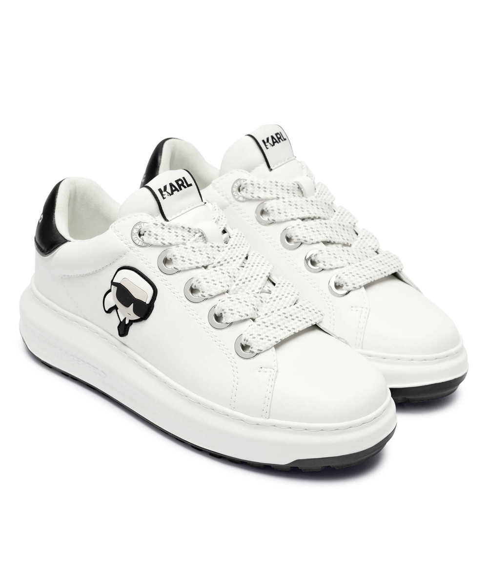 Кожаные кроссовки KAPRI LUG Karl Lagerfeld - белый(KL67530)